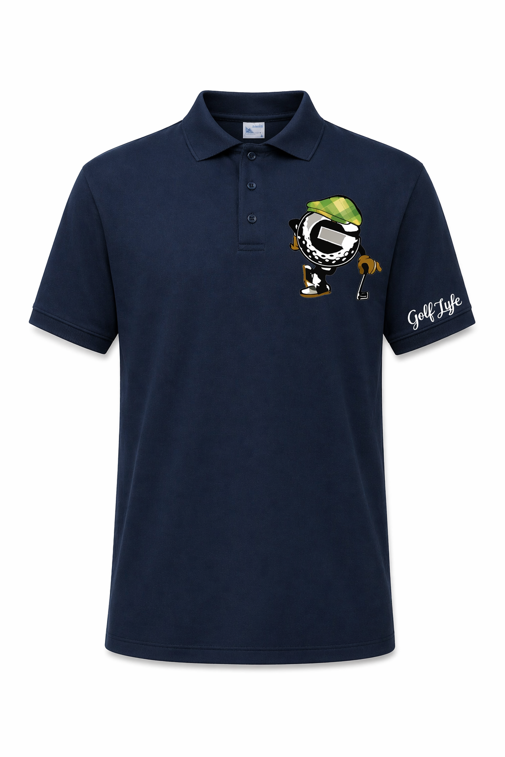 Golf Lyfe classic logo polo front view
