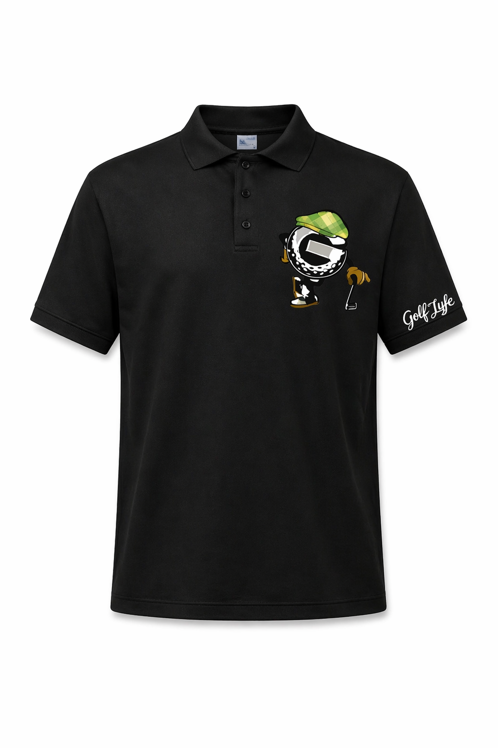 Golf Lyfe classic logo polo front view
