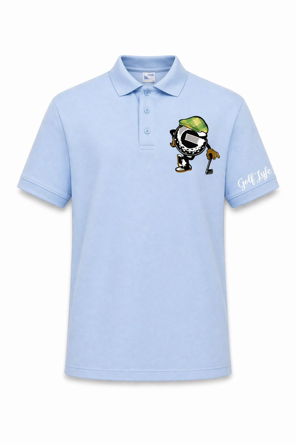 Golf Lyfe classic logo polo front view
