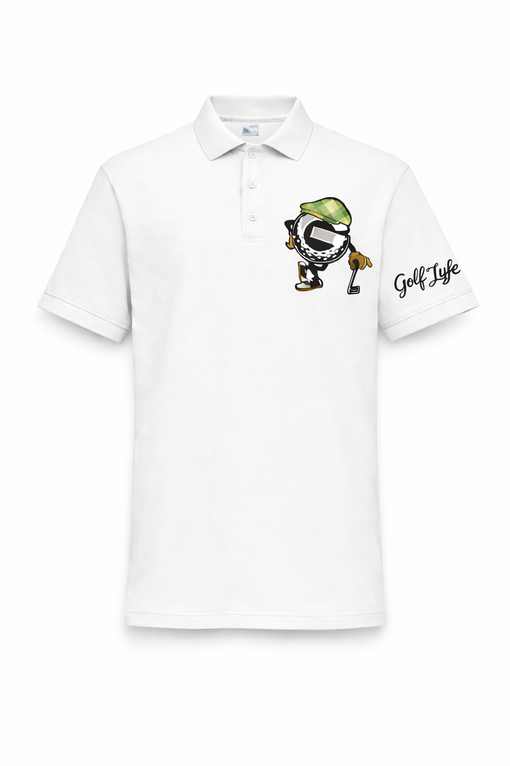 Golf Lyfe classic logo polo front view
