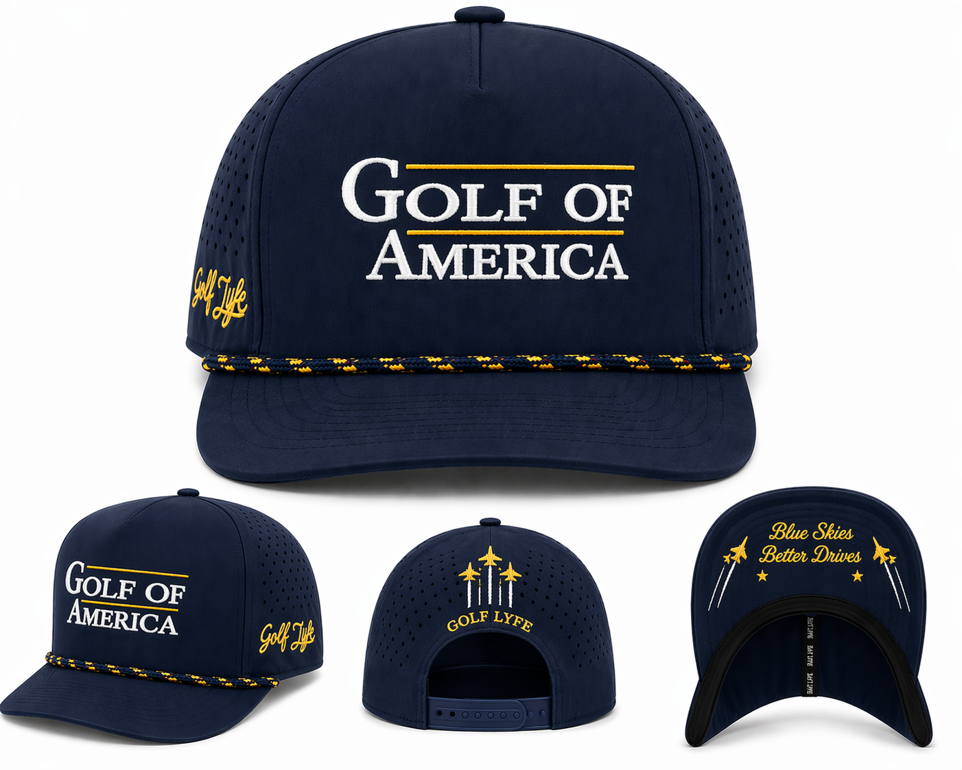 Golf Of America Golf Lyfe Branded Bills Hat