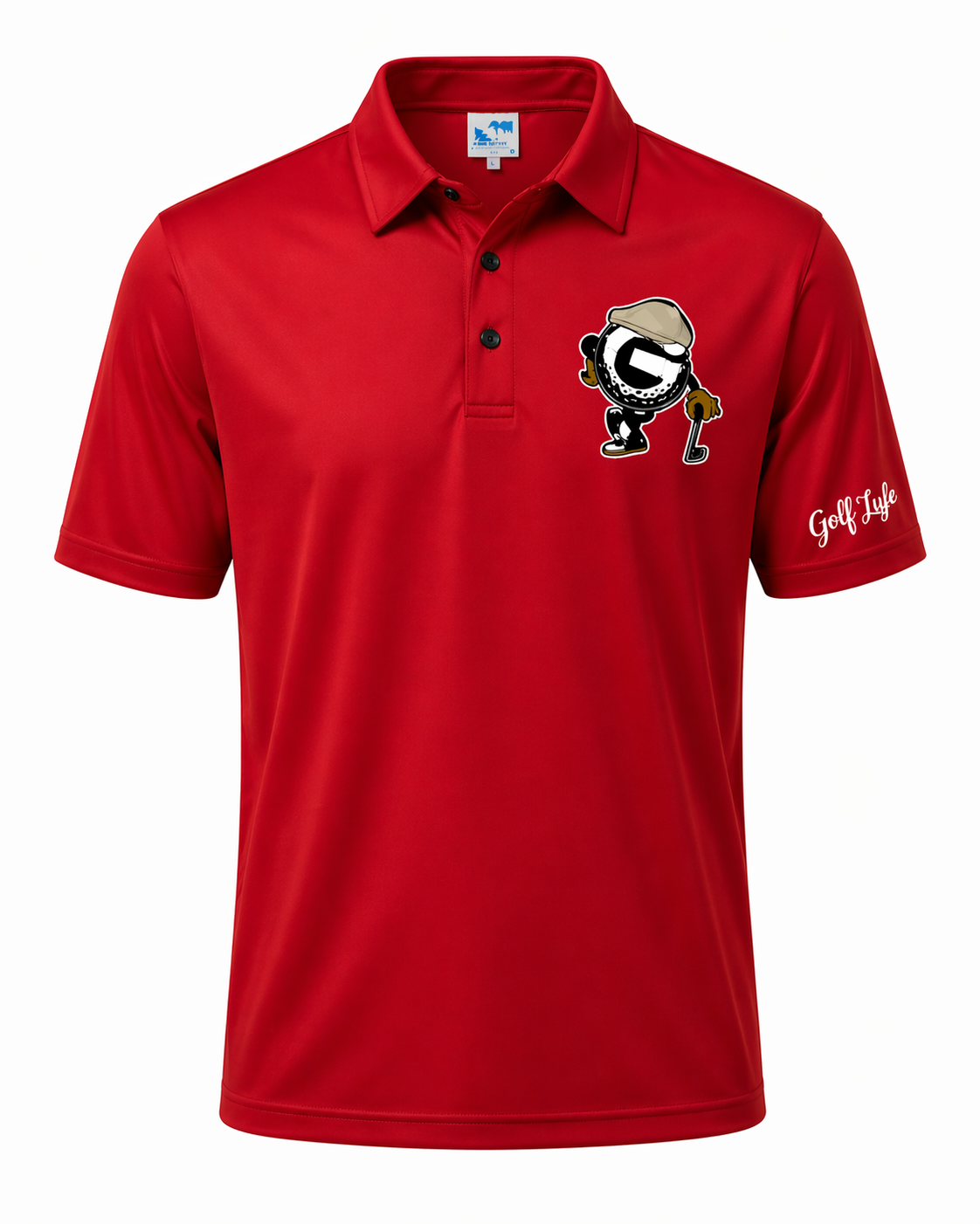 Golf Lyfe classic logo polo front view

