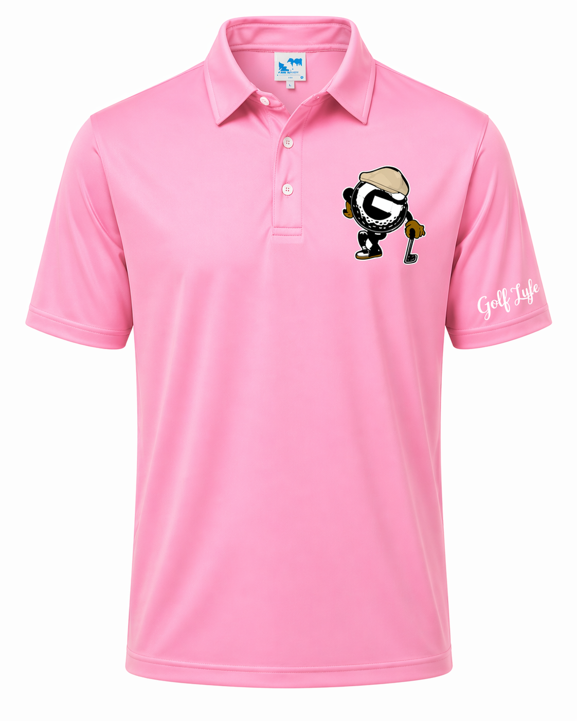 Golf Lyfe classic logo polo front view

