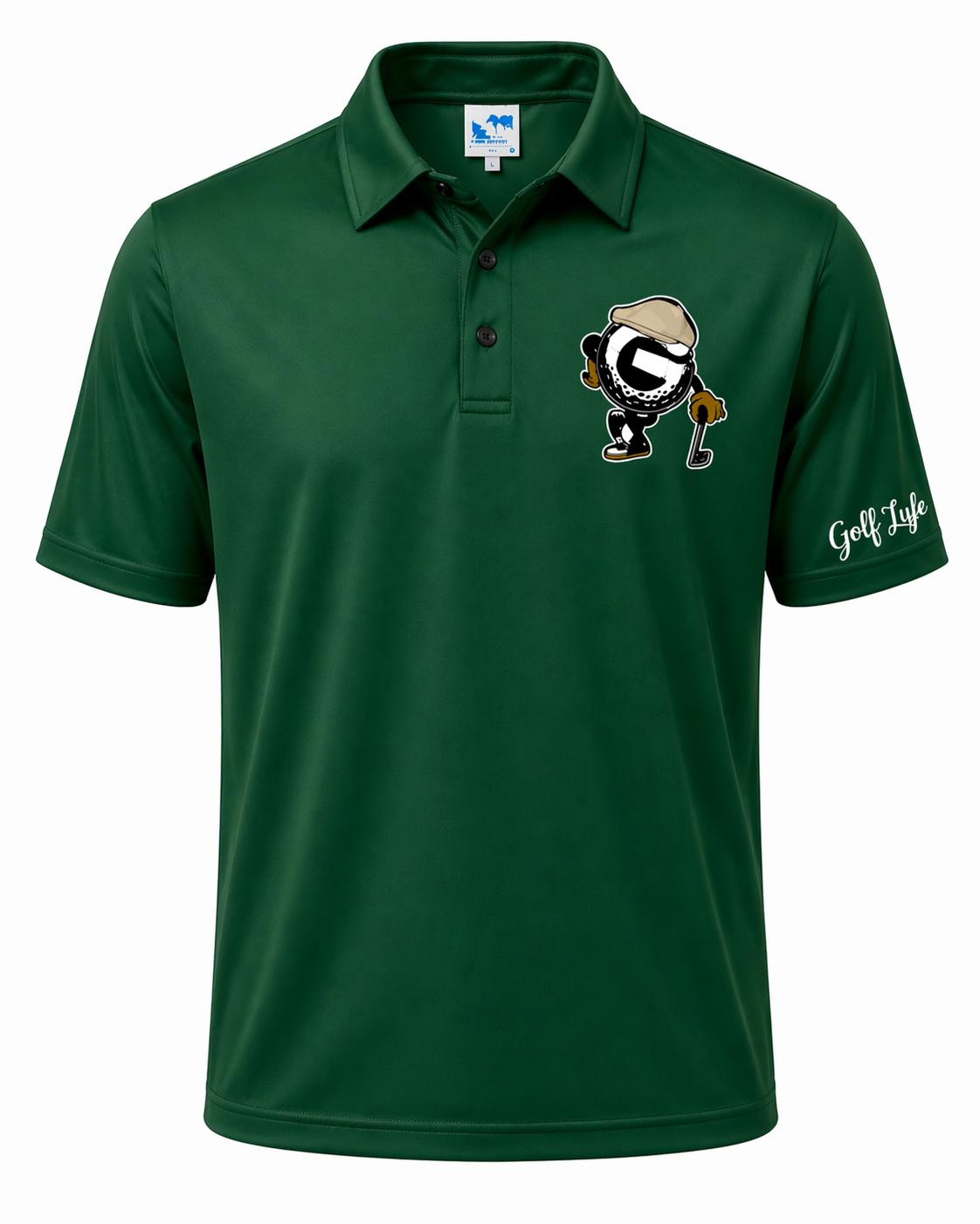 Golf Lyfe classic logo polo front view
