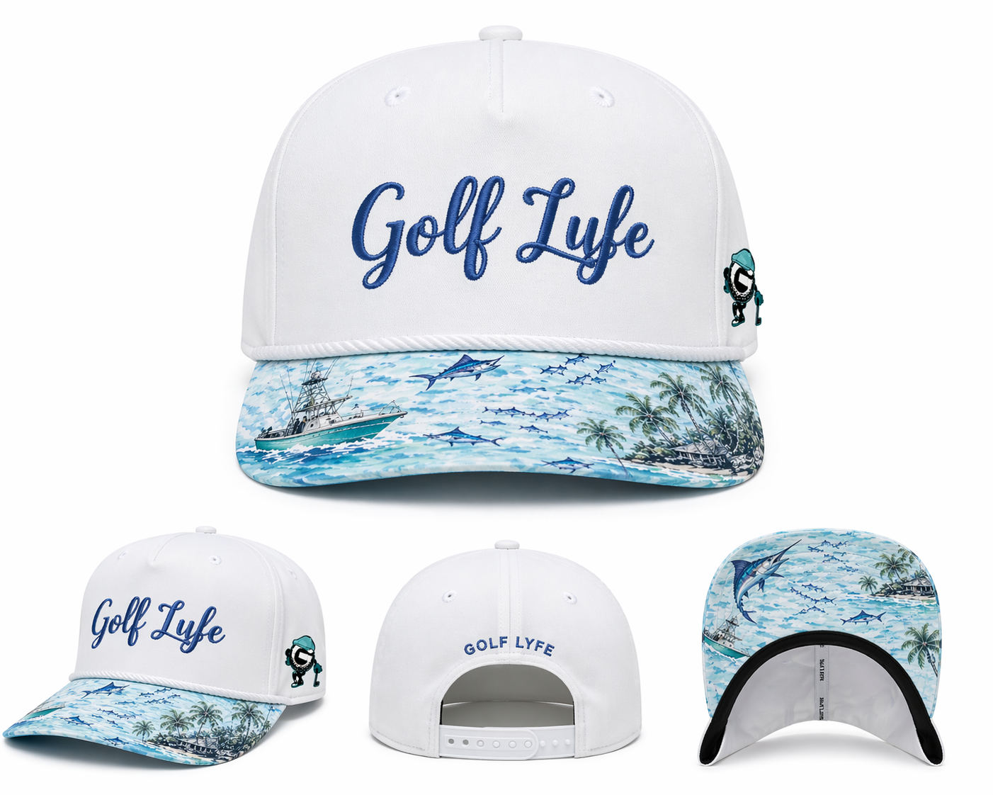 Golf Lyfe Script Rope Hat
