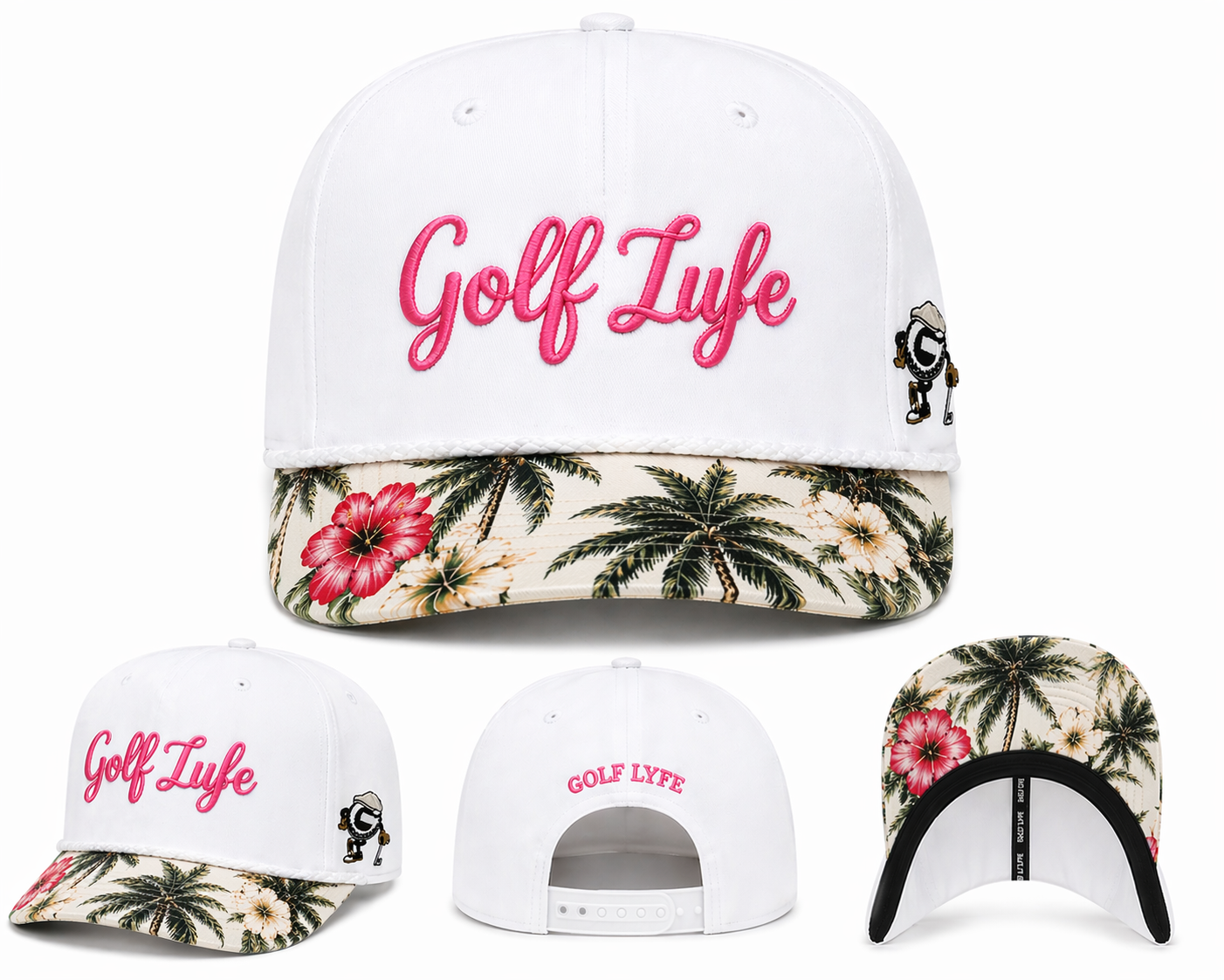 Golf Lyfe Script Rope Hat